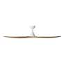 4_52" Surfline White Smart Ceiling Fan with Coastal Oak Blades more views