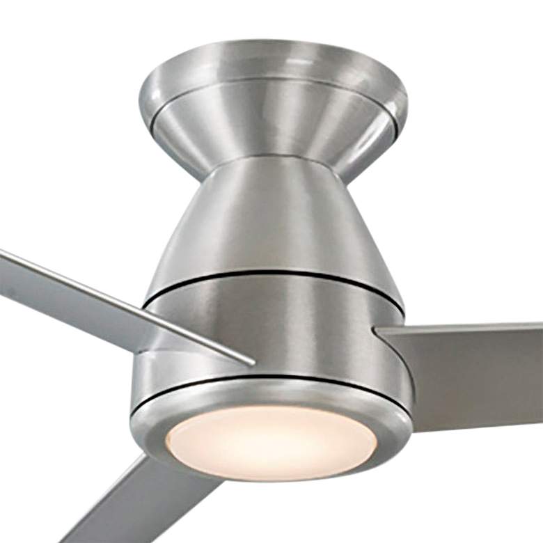 Image 4 52" Tip Top Brushed Aluminum 2700K LED Hugger Ceiling Fan more views