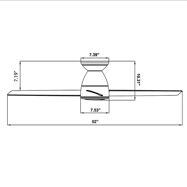 Image 7 52" Tip Top Brushed Aluminum 2700K LED Hugger Ceiling Fan more views