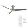 52" Tip Top Brushed Aluminum 2700K LED Hugger Ceiling Fan in scene