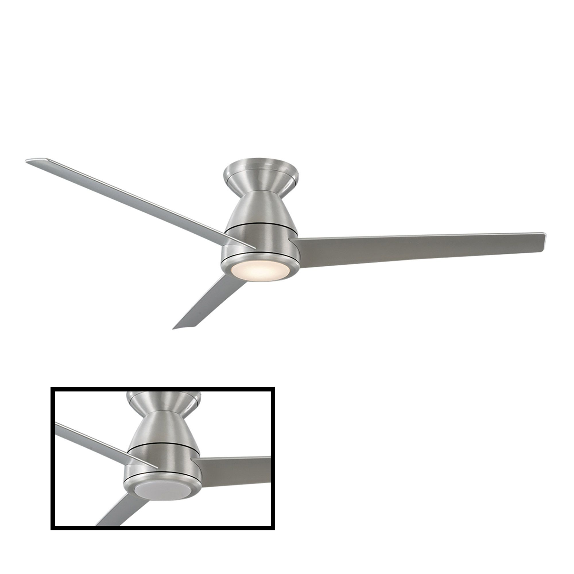 Image 4 52" Tip Top Brushed Aluminum 3500K LED Smart Ceiling Fan - Made to Ord more views