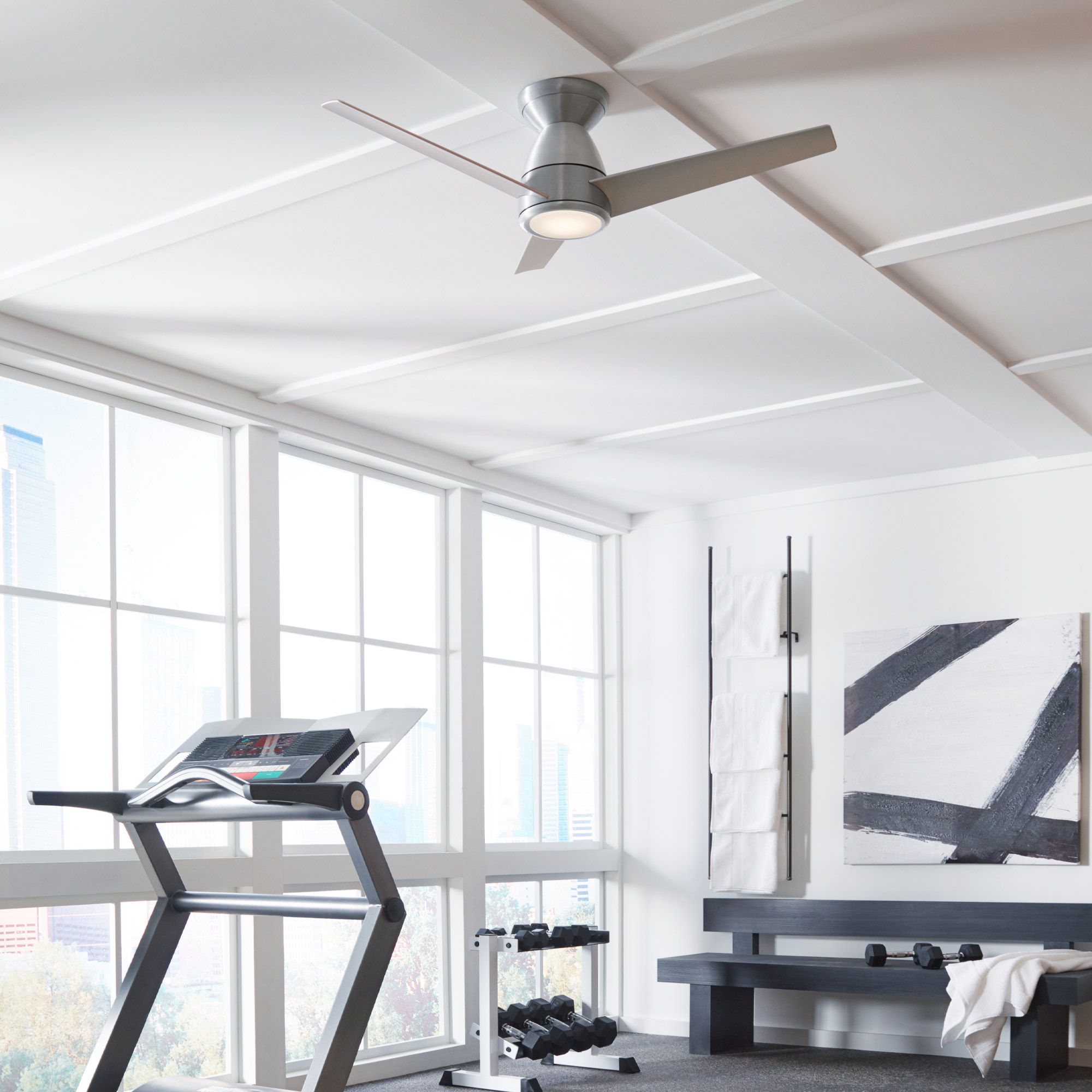 Image 7 52" Tip Top Brushed Aluminum 3500K LED Smart Ceiling Fan - Made to Ord more views