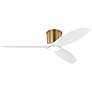 52" Titus Satin Brass and Matte White LED Ceiling Fan