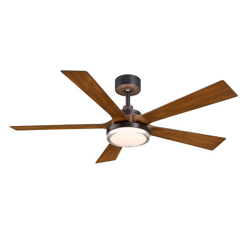 Image 3 52" TorchAire Bronze LED Smart Ceiling Fan with Koa Blades more views