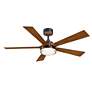 3_52" TorchAire Bronze LED Smart Ceiling Fan with Koa Blades more views