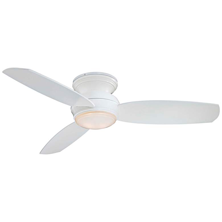52&quot; Traditional Concept White Wet Flushmount Fan with Wall Control