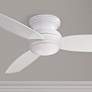 52" Traditional Concept White Wet Flushmount Fan with Wall Control
