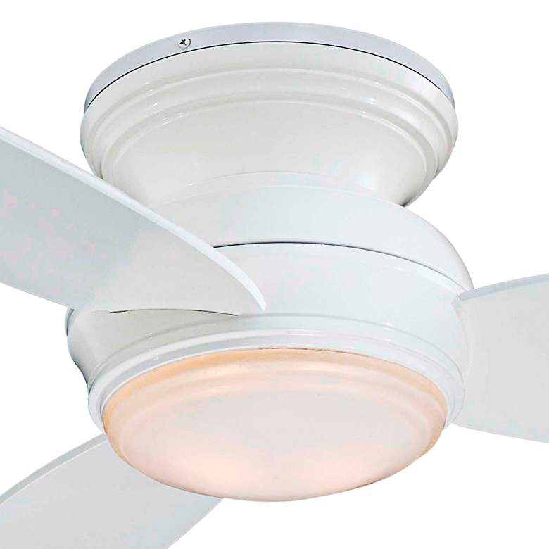 Image 3 52" Traditional Concept White Wet Flushmount Fan with Wall Control more views