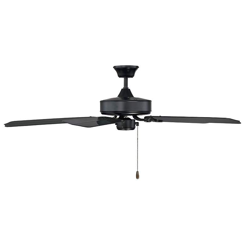 Image 4 52" Traditional Matte Black Ceiling Fan with Black Blades more views