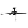 4_52" Traditional Matte Black Ceiling Fan with Black Blades more views