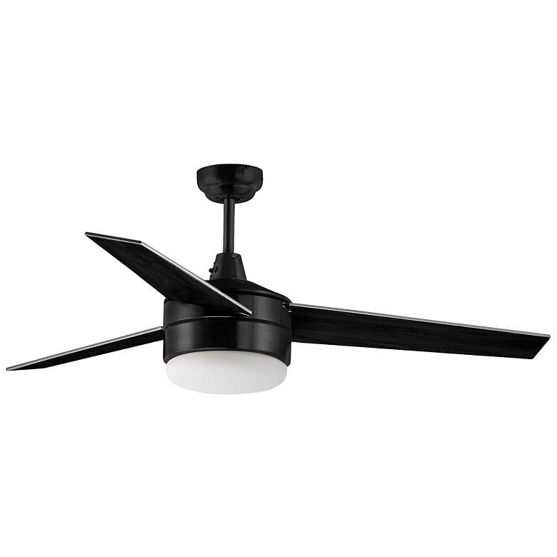 Image 1 52" Trio Black LED Ceiling Fan w/ Black and Silver Blades