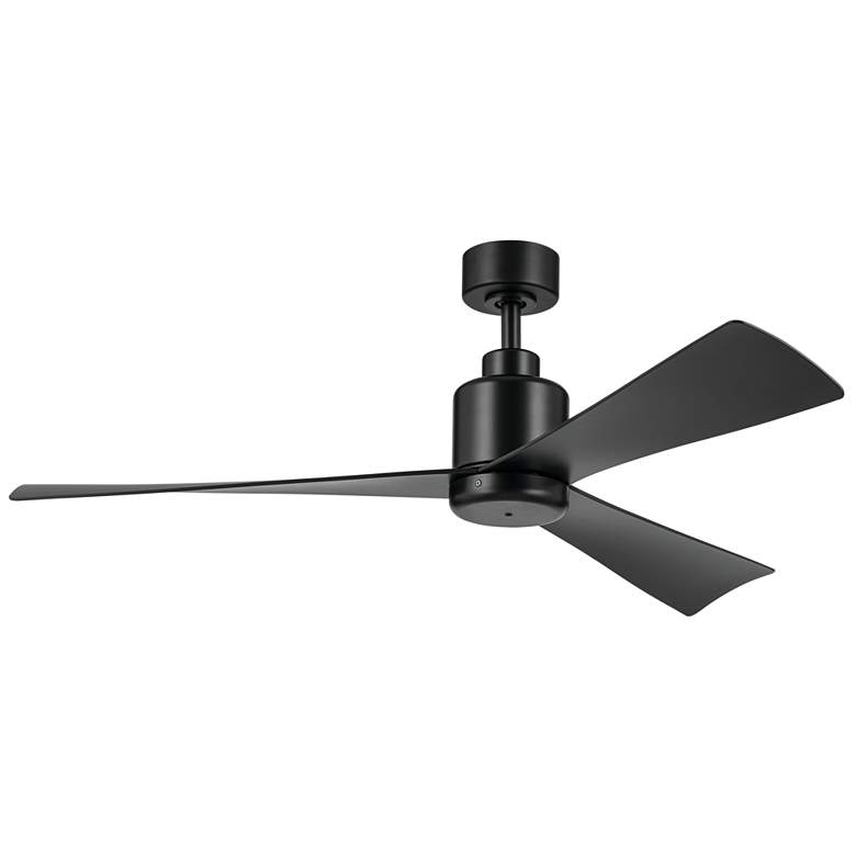 Image 1 52 Inch True Ceiling Fan in Satin Black with Satin Black Blades