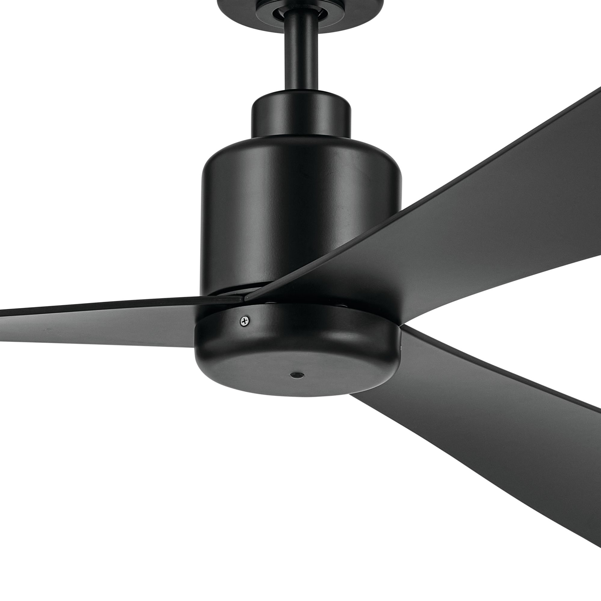 Image 3 52 Inch True Ceiling Fan in Satin Black with Satin Black Blades more views