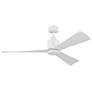 52 Inch True Ceiling Fan in White with White Blades