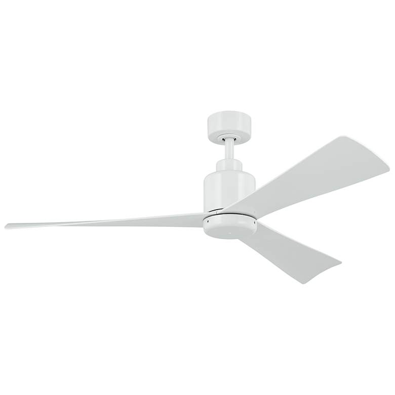 Image 2 52 Inch True Ceiling Fan in White with White Blades