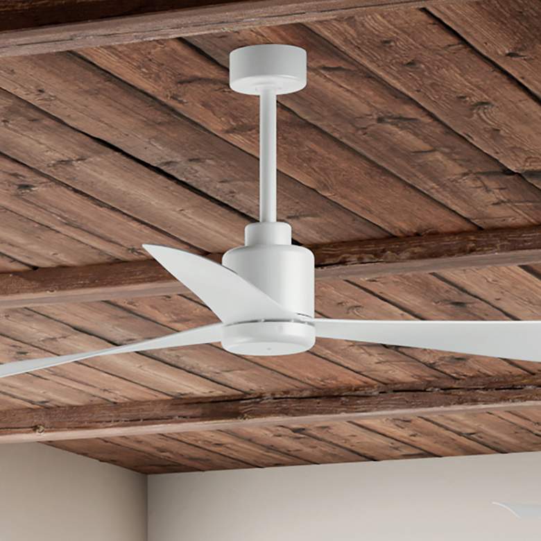 Image 1 52 Inch True Ceiling Fan in White with White Blades