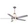 52" Vaxcel Fresco II Satin Nickel Finish Ceiling Fan
