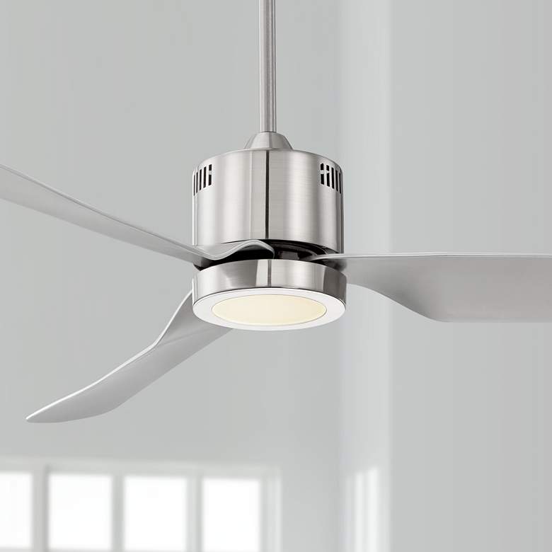 Image 1 52 inch Visionary&#8482; Brushed Nickel LED Modern Ceiling Fan with Remote