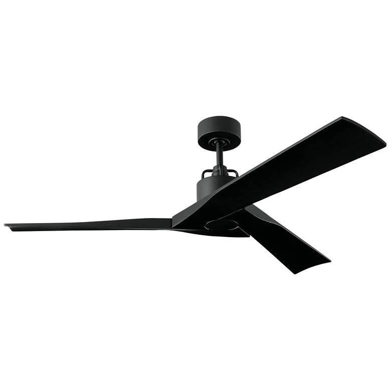 Image 1 52" Visual Comfort Alma Matte Black Smart Ceiling Fan
