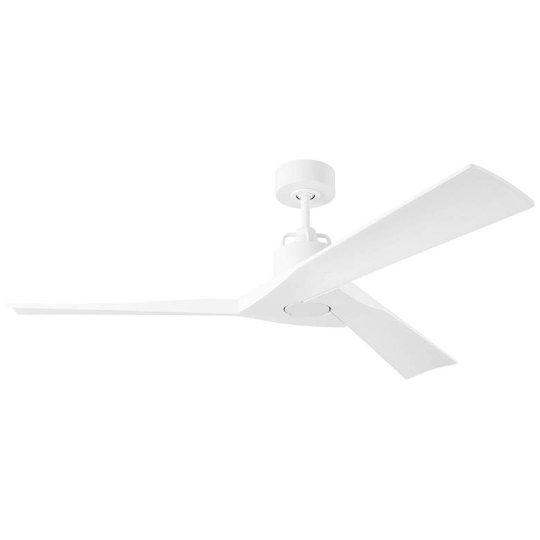 Image 1 52" Visual Comfort Alma Matte White Smart Ceiling Fan