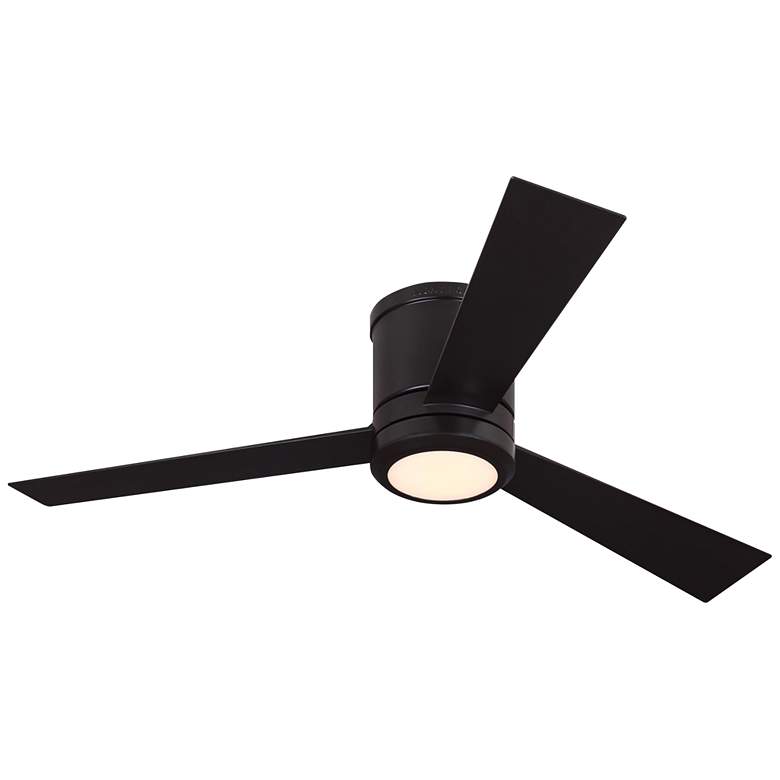 Image 2 52" Visual Comfort Clarity LED Bronze Indoor Hugger Fan with Remote