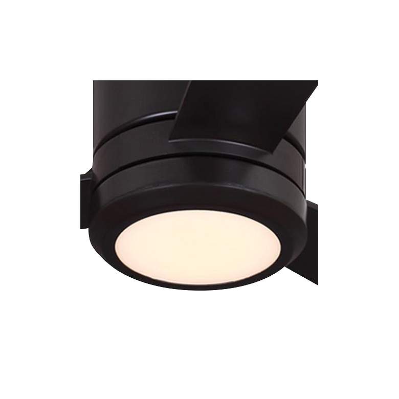 Image 3 52" Visual Comfort Clarity LED Bronze Indoor Hugger Fan with Remote more views
