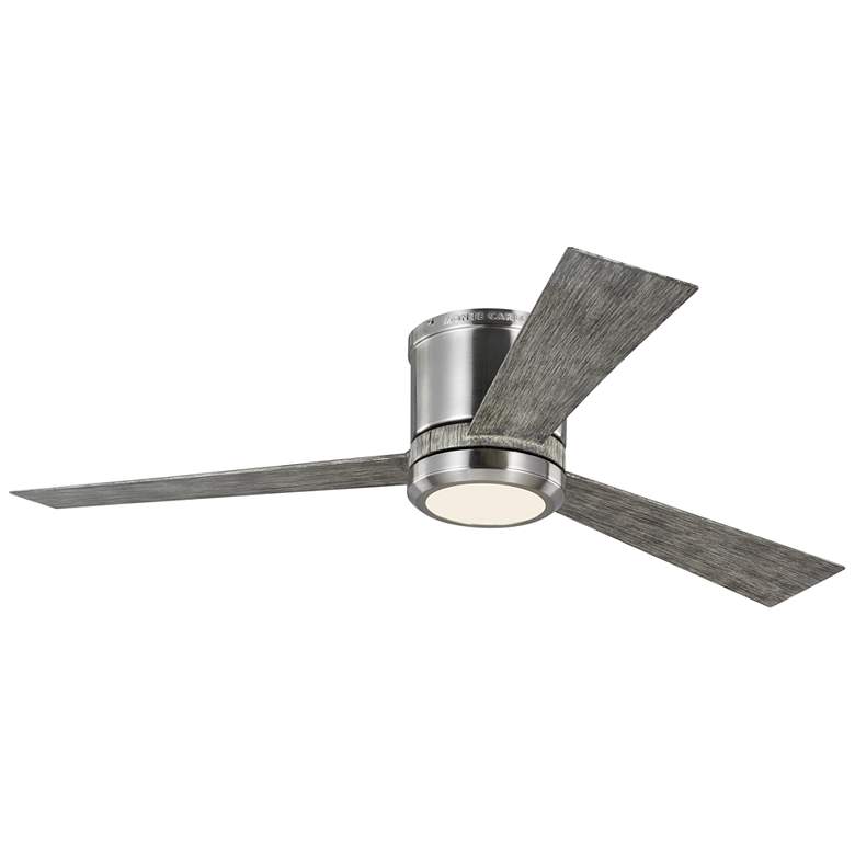 Image 2 52" Visual Comfort Clarity Max Steel LED Hugger Fan with Remote