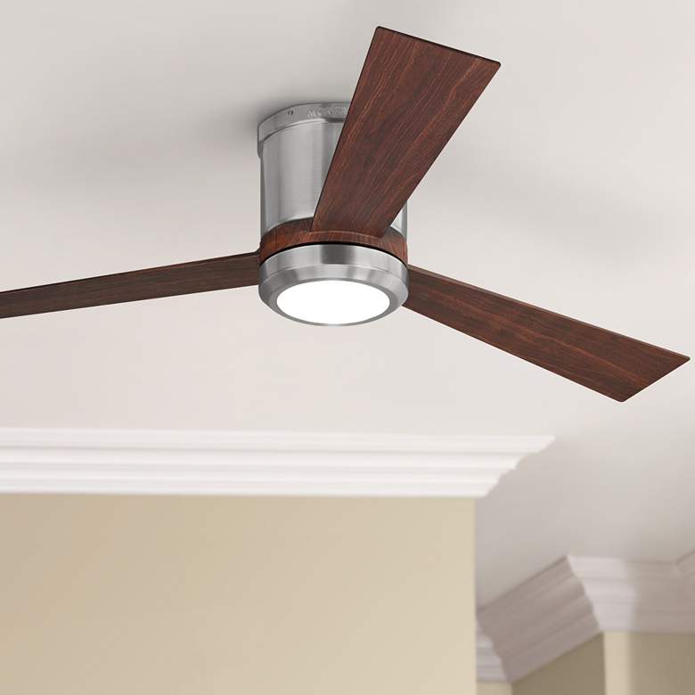 Image 1 52" Visual Comfort Clarity Steel Modern Hugger LED Fan with Remote