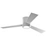 2_52" Visual Comfort Clarity White Hugger LED Ceiling Fan with Remote
