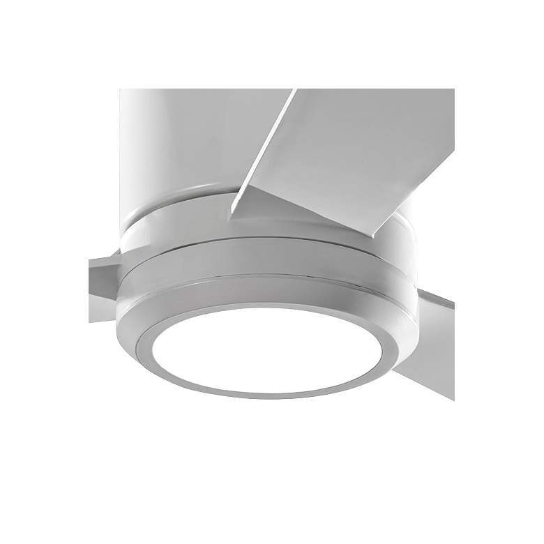 Image 3 52" Visual Comfort Clarity White Hugger LED Ceiling Fan with Remote more views