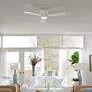 5_52" Visual Comfort Clarity White Hugger LED Ceiling Fan with Remote more views
