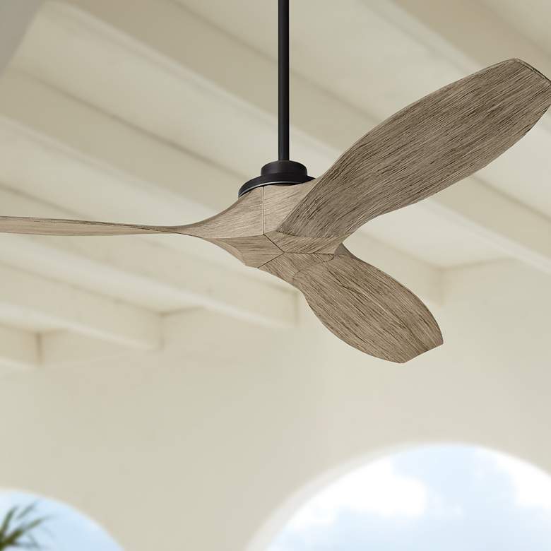 Image 1 52" Visual Comfort Collins Aged Pewter Damp Smart Ceiling Fan