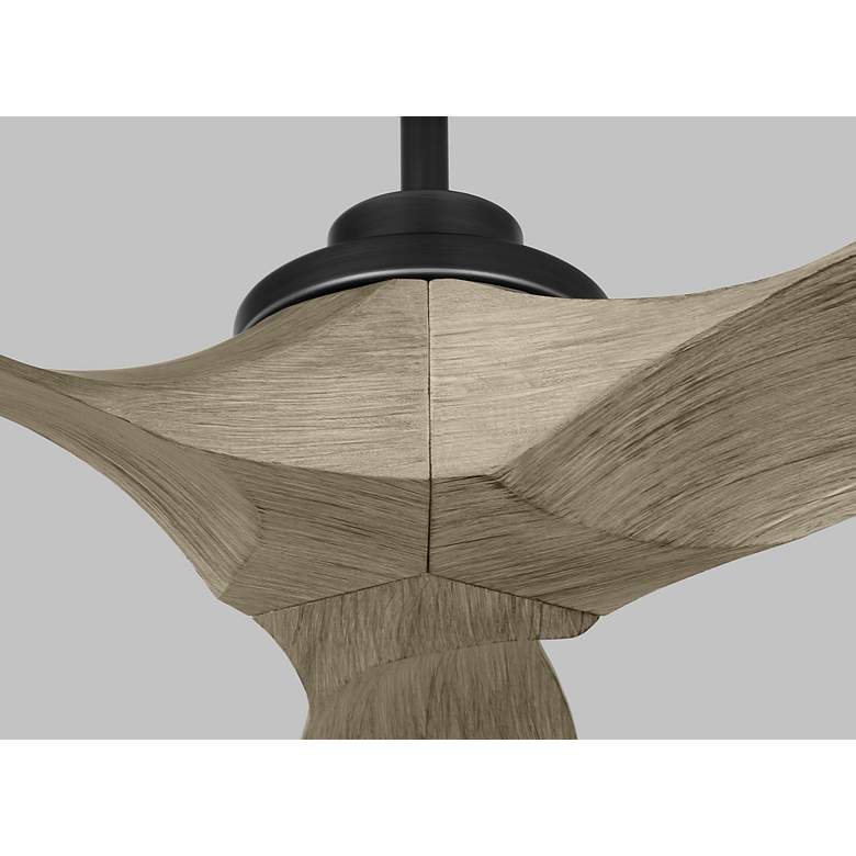 Image 4 52" Visual Comfort Collins Aged Pewter Damp Smart Ceiling Fan more views