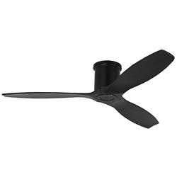 52" Visual Comfort Collins Black Outdoor Smart Hugger Ceiling Fan