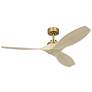 2_52" Visual Comfort Collins Brass Damp Rated Smart Fan with Remote