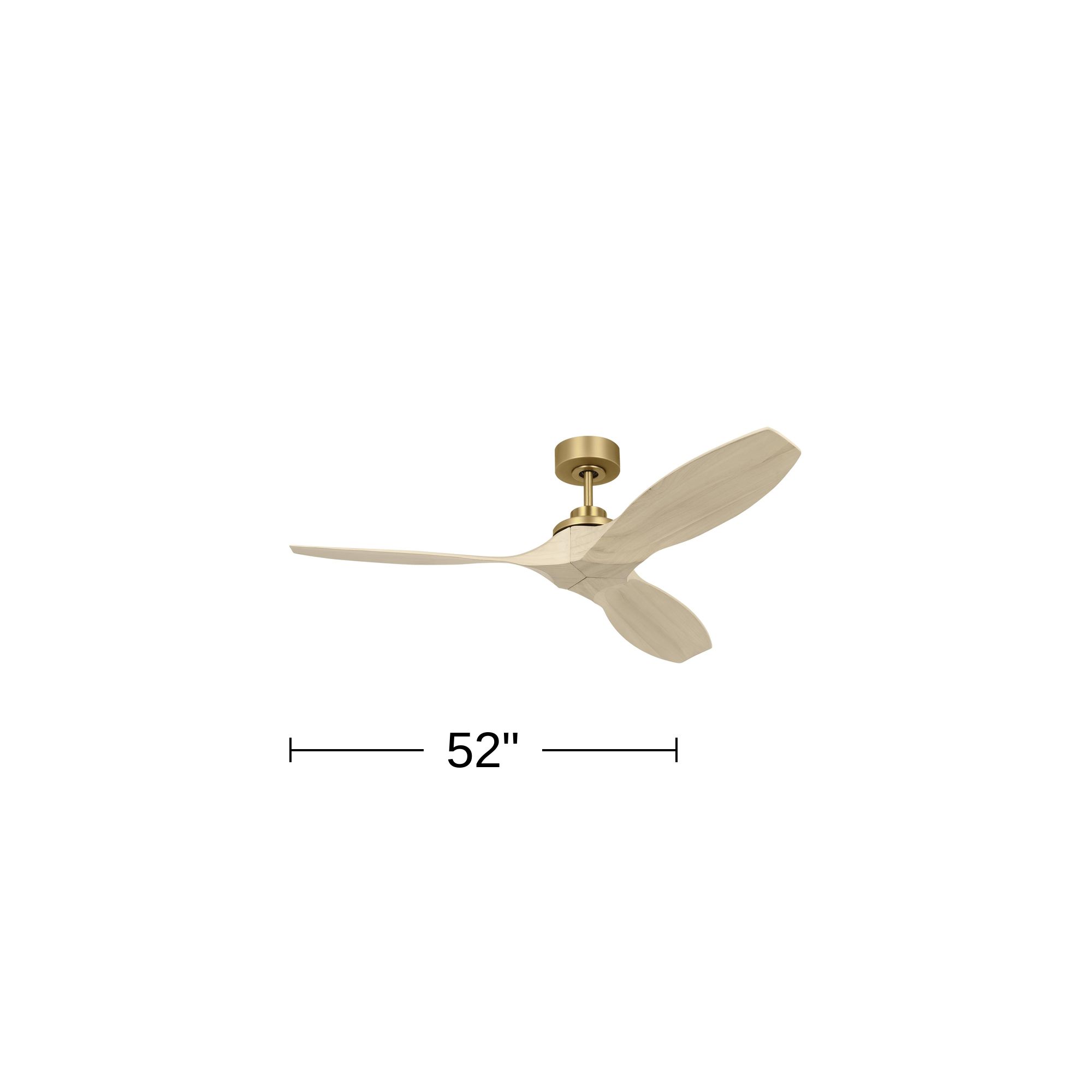 Image 5 52" Visual Comfort Collins Brass Damp Rated Smart Fan with Remote more views