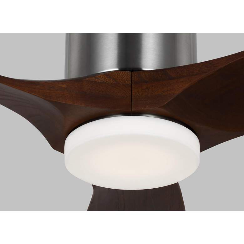 Image 2 52" Visual Comfort Collins Brushed Steel Outdoor Hugger LED Smart Fan more views