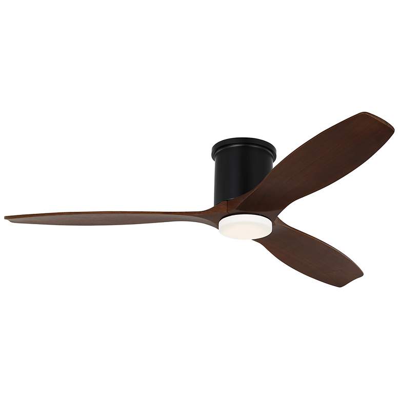 Image 2 52" Visual Comfort Collins Midnight Black Outdoor Hugger LED Smart Fan