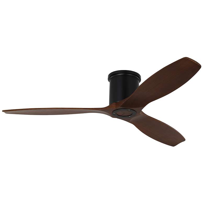 Image 1 52" Visual Comfort Collins Midnight Black Outdoor Hugger Smart Fan