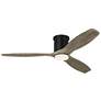 1_52" Visual Comfort Collins Oak and Pewter Outdoor Hugger LED Smart Fan
