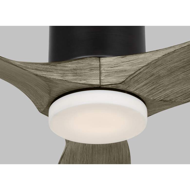 Image 2 52" Visual Comfort Collins Oak and Pewter Outdoor Hugger LED Smart Fan more views