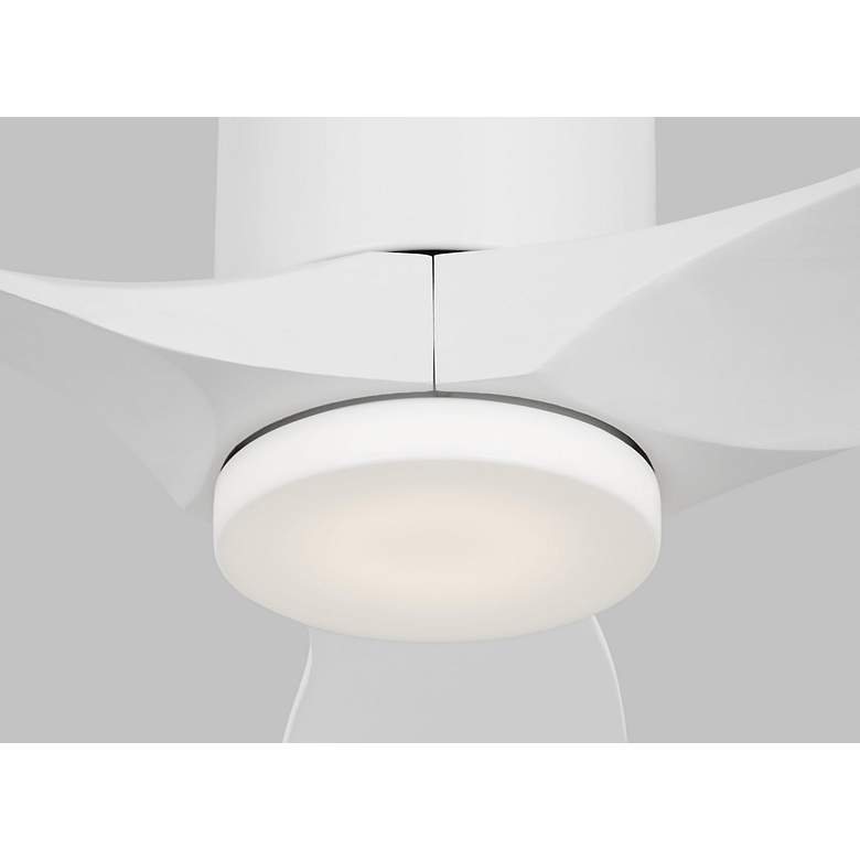 Image 2 52" Visual Comfort Collins White Outdoor Hugger LED Smart Fan more views