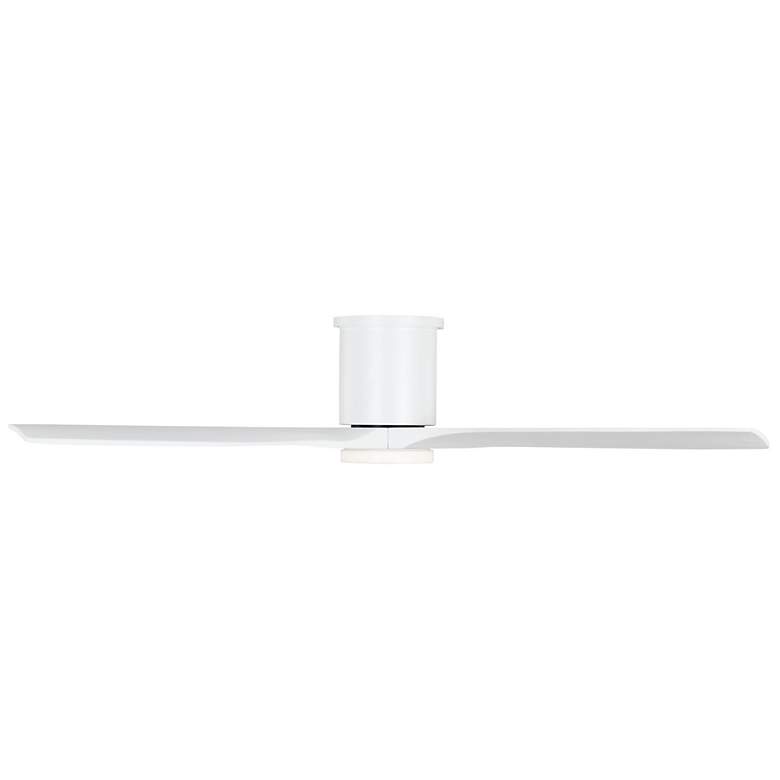 Image 3 52" Visual Comfort Collins White Outdoor Hugger LED Smart Fan more views