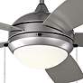 3_52" Visual Comfort Discus Brushed Steel Pull Chain Outdoor Ceiling Fan more views
