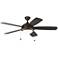 52" Visual Comfort Discus Roman Bronze Outdoor Pull Chain Ceiling Fan