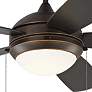 3_52" Visual Comfort Discus Roman Bronze Outdoor Pull Chain Ceiling Fan more views