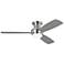 52" Visual Comfort Ikon Brushed Steel LED Ceiling Fan with Remote