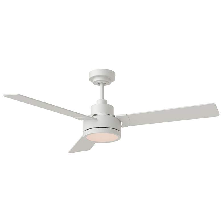 Image 1 52" Visual Comfort Jovie Matte White LED Wall Control Ceiling Fan
