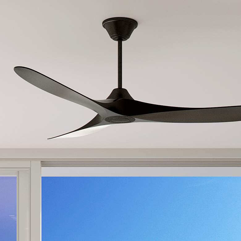 Image 2 52" Visual Comfort Maverick Coastal Black Ceiling Fan with Remote
