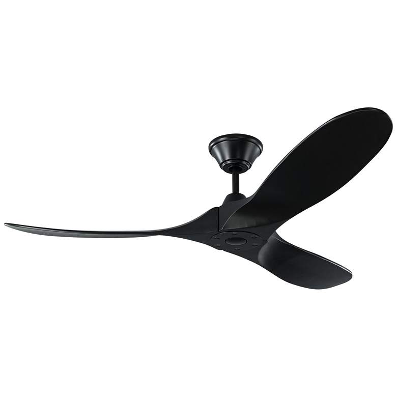 Image 2 52" Visual Comfort Maverick II Black Damp DC Fan with Remote